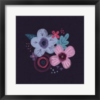 Dark Purple Florals IV Framed Print