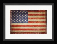 Vintage Flag on Barnwood Fine Art Print