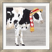 Intellectual Animals I Cow and Bell Fine Art Print