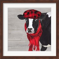 Intellectual Animals III Cow and Scarf Fine Art Print