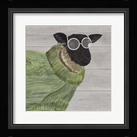 Intellectual Animals IV Sheep and Sweater Framed Print