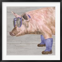 Intellectual Animals V Pig in Boots Fine Art Print