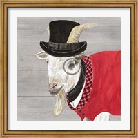 Intellectual Animals VI Goat with Hat Fine Art Print