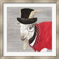Intellectual Animals VI Goat with Hat Fine Art Print
