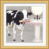 Bath time for Cows Sink Fine Art Print