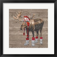 Warm in the Wilderness Moose Framed Print