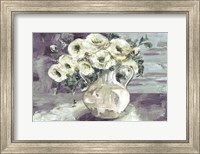 White Flowers in Pottery Pitcher Fine Art Print