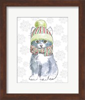 Christmas Kitties II Snowflakes v2 Fine Art Print
