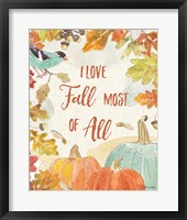 Falling for Fall V Framed Print