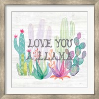 Lovely Llamas Cactus Love Fine Art Print