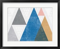 Mod Triangles I Gray Crop Fine Art Print