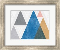 Mod Triangles I Gray Crop Fine Art Print