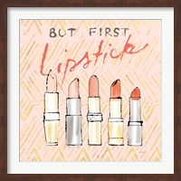 Geo Beauty and Sass II - Lipstick First Fine Art Print