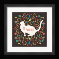 Otomi Cats III Dark Framed Print