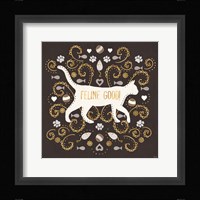 Otomi Cats II Dark Neutral Framed Print