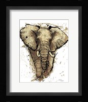 Gold Africa I on White Crop Fine Art Print