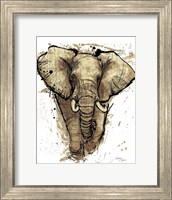 Gold Africa I on White Crop Fine Art Print