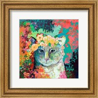 My Cat Naps in a Bed of Roses Fine Art Print