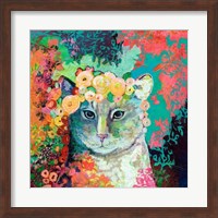 My Cat Naps in a Bed of Roses Fine Art Print