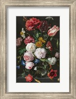 Abraham Mignon, Still Life with Flowers in a Glass Vase Fine Art Print
