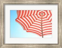 Beach Umbrella and Sky Fine Art Print