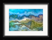 Wavescape Blue And Green Fine Art Print