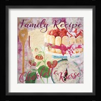 Family Recipe Charlotte Russe Framed Print