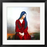 Lady In Red 4 Framed Print