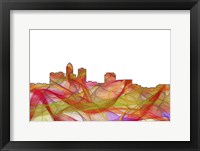 des Moines Iowa Skyline - Summer Swirl Fine Art Print