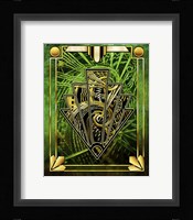 Emerald Green Chevron Fine Art Print