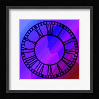 Clock Face on Purple Fine Art Print