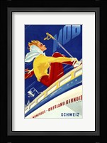 1940s Swiss Rail Ski Travel poster Fine Art Print