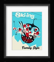 Skiing Family Style Fine Art Print