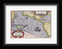 Italian Map Of The Pacific Ocean1589 Framed Print
