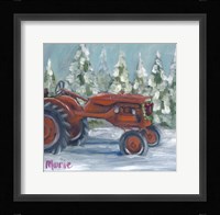 Tractor 4 Seasons Allis Chalmers Holiday Fine Art Print