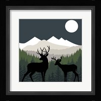 Deer Path Moon Framed Print