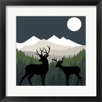 Deer Path Moon Framed Print