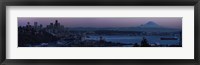 Seattle Skyline At Dusk Framed Print