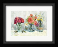 Flowers In Mason Jars Fine Art Print