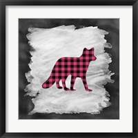Pink Plaid Fox Fine Art Print