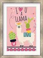 I Love You a Llama Fine Art Print