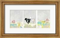 3 Barns and a Cow Set Fine Art Print