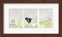 3 Barns and a Cow Set Fine Art Print