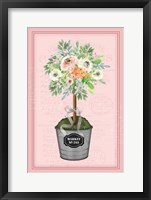 Floral Topiary II - Pink Fine Art Print