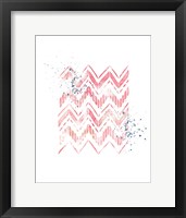 Pink Geometric Zig Zag Fine Art Print