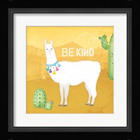 Be Kind Llama Framed Print
