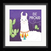Be Proud Llama Framed Print