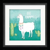 Be Happy Llama Framed Print