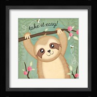 Take It Easy Sloth Framed Print