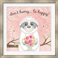 Don't Hurry, Be Happy Sloth Fine Art Print